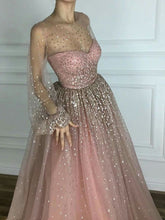 Sparkly Prom Dresses Scoop A line Floor-length Long Chic Prom Dress JKL980|Annapromdress