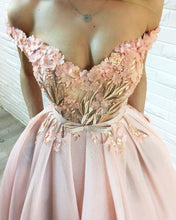Beautiful Prom Dresses Aline Hand-Made Flower Long Prom Dress Sexy Evening Dress JKL983|Annapromdress