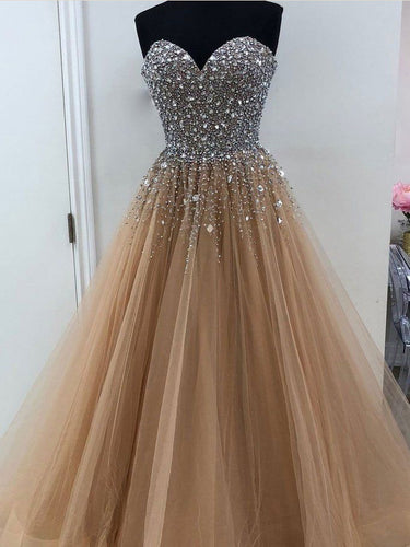 Chic Prom Dresses Sweetheart A line Beading Prom Dress Sexy Evening Dress JKL987|Annapromdress