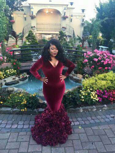 Burgundy Plus Size Prom Dresses Trumpet/Mermaid Floor-length Long Prom Dress JKP003