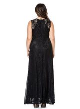 Lace Plus Size Prom Dresses Black Burgundy Floor-length Prom Dress JKP011