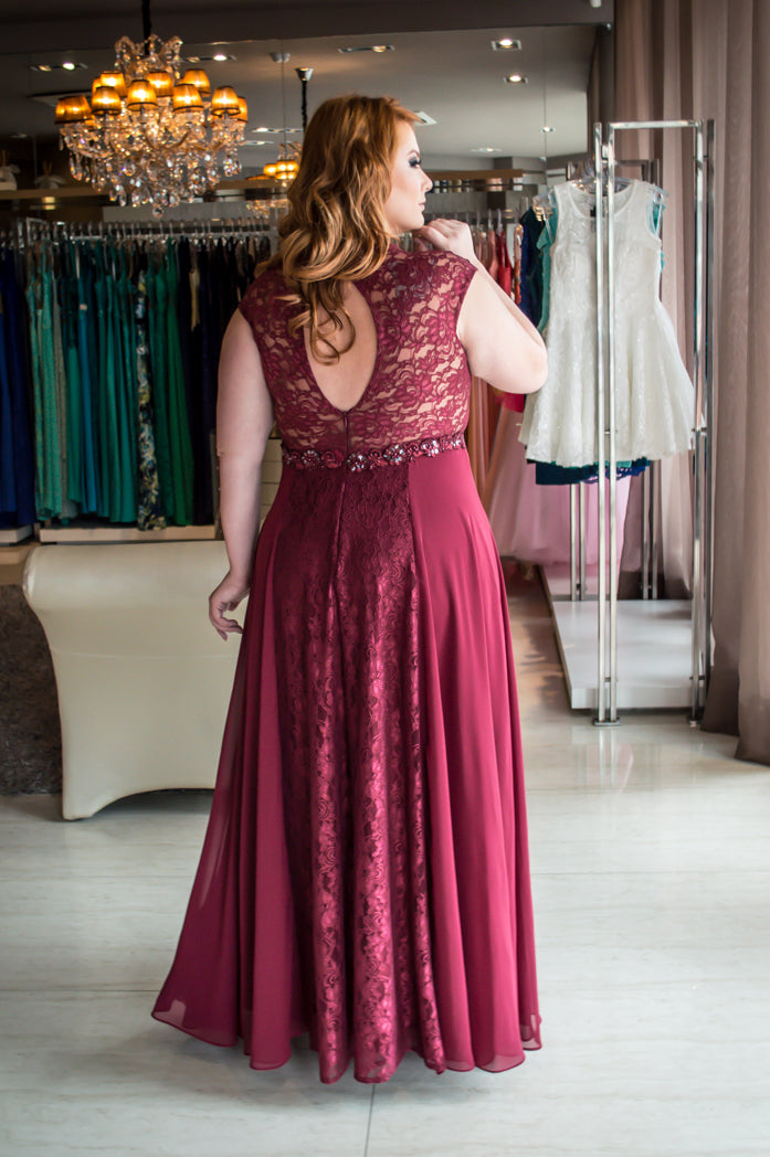 Burgundy Plus Size Prom Dresses V-neck Sexy Lace Long Prom Dress JKP01 – Anna PromDress Burgundy Plus Size Prom Dresses V-neck Sexy Lace Long Prom Dress JKP01 – Anna PromDress