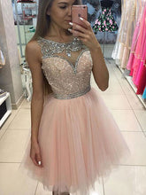 2017 Homecoming Dress Scoop Rhinestone Short Prom Dress Party Dress JKS003