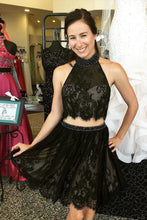 Two Piece Homecoming Dress Beautiful Lace Short Prom Dress Party Dress JKS057|Annapromdress