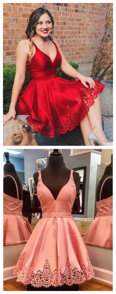 Pretty Spaghetti Straps Ombre Pink Short Graduation Homecoming Dress Birthday Outfits Y9658