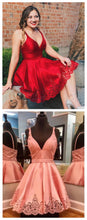 Cute Pink Homecoming Dress Spaghetti Straps Short Prom Dress Party Dress JKS067