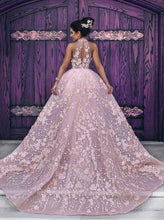 Luxury Wedding Dresses Halter Embroidery Organza Prom Dress/Evening Dress JKS074