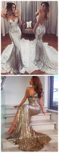 Silver Sexy Prom Dresses Trumpet/Mermaid Long Prom Dress/Evening Dress JKS086|Annapromdress