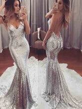 Silver Sexy Prom Dresses Trumpet/Mermaid Long Prom Dress/Evening Dress JKS086|Annapromdress