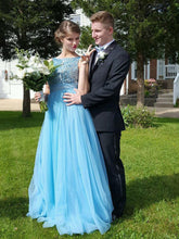 Chic Prom Dresses Bateau Bowknot Rhinestone Long Prom Dress/Evening Dress JKS090