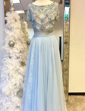 Two Pieces Prom Dress Beautiful Rhinestone Long Prom Dress/Evening Dress JKS095