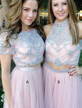 Two Pieces Prom Dress Beautiful Rhinestone Long Prom Dress/Evening Dress JKS095