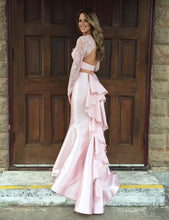 Pink Prom Dresses Satin Trumpet/Mermaid Prom Dress/Evening Dress JKS101