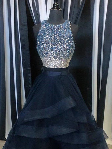 Two Pieces Prom Dresses Sexy Ball Gown Long Prom Dress/Evening Dress JKS102
