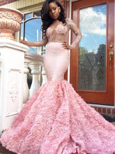 Luxury Prom Dresses Pink Sexy Long Sleeve Prom Dress/Evening Dress JKS105