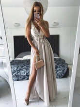 Sexy Prom Dresses with Slit Appliques Long Prom Dress/Evening Dress JKS116|Annapromdress