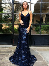 Sexy Prom Dresses Floor-length V-neck Spaghetti Straps Long Prom Dress/Evening Dress JKS160|Annapromdress