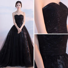 Black Prom Dresses Ball Gown Lace Sweep/Brush Train Chic Prom Dress/Evening Dress JKS182