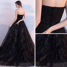 Black Prom Dresses Ball Gown Lace Sweep/Brush Train Chic Prom Dress/Evening Dress JKS182
