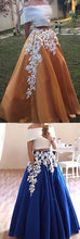 Two Piece Prom Dresses Off-the-shoulder Floor-length Satin Sexy Prom Dress/Evening Dress JKS183