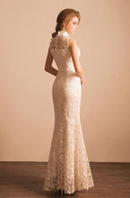 Sexy Wedding Dresses Hign Neck Trumpet/Mermaid Floor-length Lace Bridal Gown JKS199