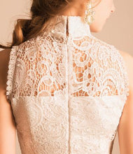 Sexy Wedding Dresses Hign Neck Trumpet/Mermaid Floor-length Lace Bridal Gown JKS199