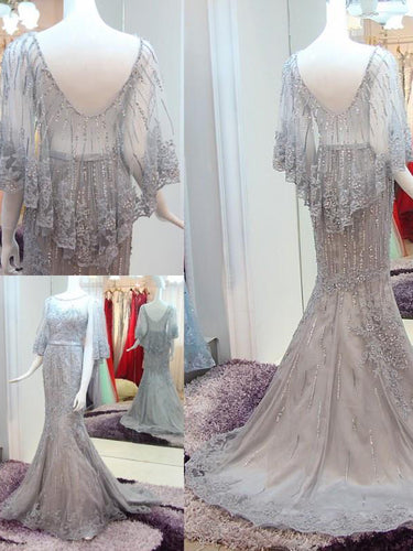 Beautiful Prom Dresses Sweep/Brush Train Rhinestone Long Luxury Prom Dress/Evening Dress JKS221
