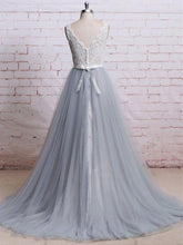 Sexy Wedding Dresses V-neck Beading A-line Sweep/Brush Train Lace Bridal Gown JKS222