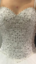 Beautiful Wedding Dresses Sweetheart Ball Gown Beading Ivory Tulle Bridal Gown JKS230