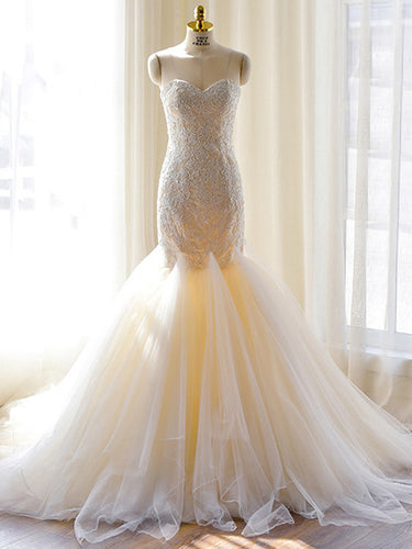 Chic Wedding Dresses Sweetheart Trumpet/Mermaid Sexy Bridal Gown JKS239