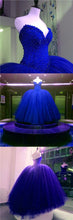 Burgundy Wedding Dresses Ball Gown Sweep/Brush Train Royal Blue Sexy Bridal Gown JKS241