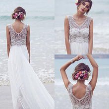 Beautiful Wedding Dresses A-line V-neck Short Train Sexy Bridal Gown JKS246