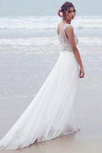 Beautiful Wedding Dresses A-line V-neck Short Train Sexy Bridal Gown JKS246