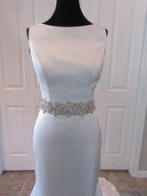 Chic Wedding Dresses Sheath/Column Elastic Woven Satin Sexy Bridal Gown JKS251
