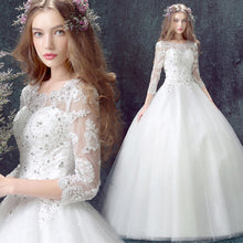 Sexy Wedding Dresses Ball Gown Appliques Sequins Beautiful Bridal Gown JKS256