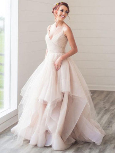 Beautiful Wedding Dresses Spaghetti Straps Short Train Sexy Bridal Gown JKS263