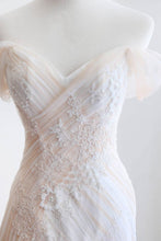 Mermaid Wedding Dresses Off-the-shoulder Sweep Train Appliques Tulle Sexy Bridal Gown JKS265