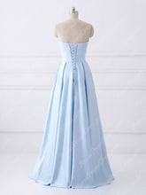 Beautiful Prom Dresses A-line Light Sky Blue Long Prom Dress Chic Evening Dress JKS283