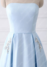 Beautiful Prom Dresses A-line Light Sky Blue Long Prom Dress Chic Evening Dress JKS283