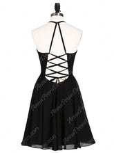 Little Black Dress Open Back Homecoming Dresses  Embroidery A-line Short Prom Dress Party Dress JKS326|Annapromdress