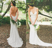 2017 Wedding Dresses Spaghetti Straps Ivory Lace Backless Tulle JKW014