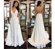 2017 Wedding Dresses Simple Cheap Sexy Ivory A-line Chiffon JKW018