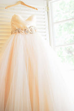 Romantic Wedding Dresses Cheap Sweetheart Floor-length Sequins Tulle JKW021|Annapromdress