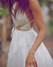 Open Back Wedding Dresses Cheap Beautiful Short Train Sexy Ivory Lace JKW033|Annapromdress