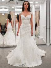 Sexy Wedding Dresses Sheath/Column Ivory Appliques Bridal Gown JKW034