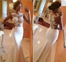 Beautiful Wedding Dresses Trumpet/Mermaid Appliques Bridal Gown JKW049