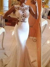 Beautiful Wedding Dresses Trumpet/Mermaid Appliques Bridal Gown JKW049