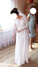 Sexy Slit Wedding Dresses Long Sleeve Sweep/Brush Train Bridal Gown JKW062