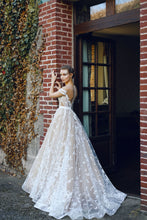 Beautiful Wedding Dresses Scoop A-line Sweep/Brush Train Bridal Gown JKW064