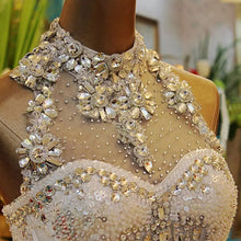 Beautiful Wedding Dresses Ball Gown Rhinestone Beading Sexy Bridal Gown JKW071